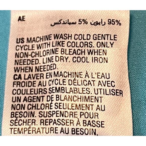 JM COLLECTION CAP SLEEVE COLD SHOULDER TOP, WOMENS, XL, LIGHT BLUE-ROUND HEMLINE - Picture 11 of 11